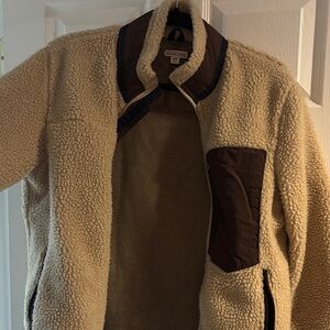 Merona Men's Fleece Jacket - Cream and Brown